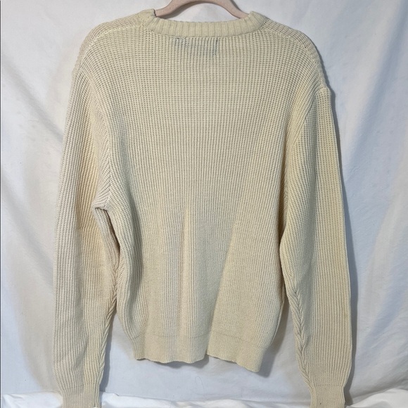 Men's Classic Cream Crewneck Sweater - Picture 5 of 5